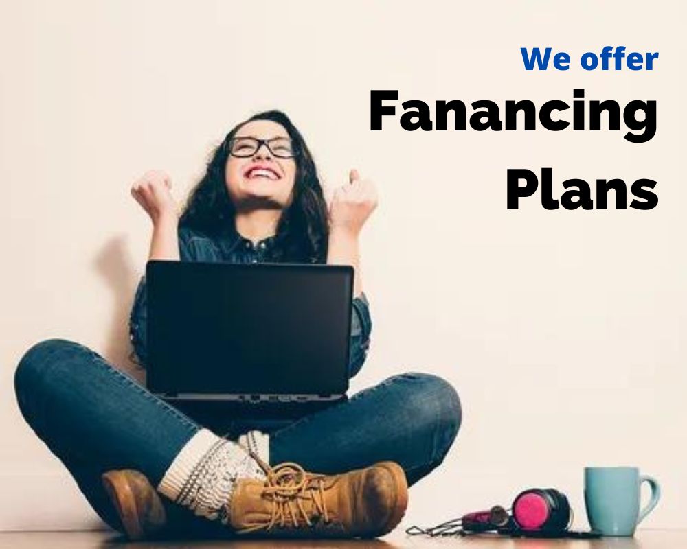 We offer financing plans for our customers 